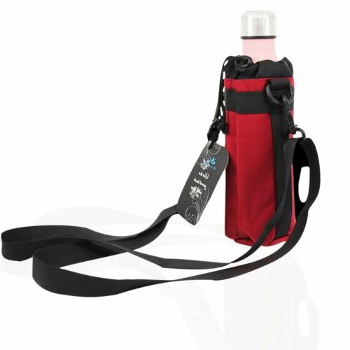 600ML Water Bottle Carrier Holder Insulated Cover Bag Strap 
