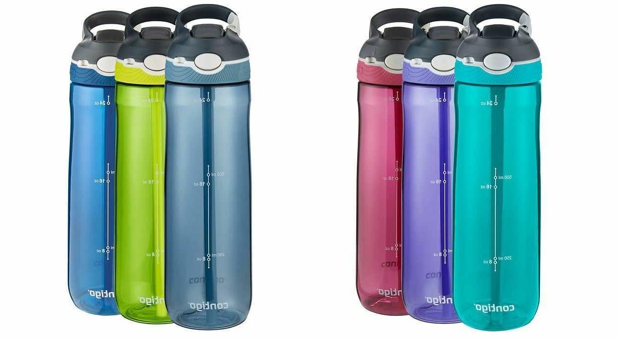 Contigo Ashland Water Bottles, 3-pack, 24 oz, choose color s
