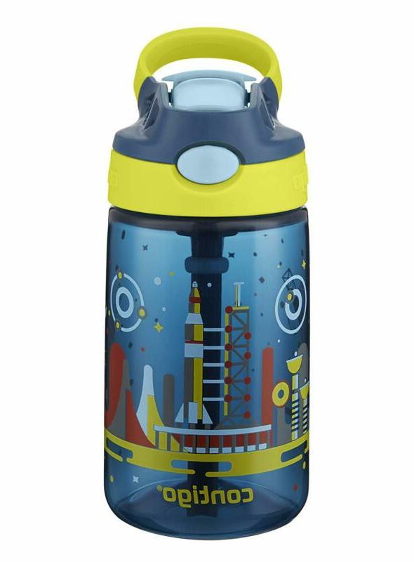 Contigo Autospout Straw Gizmo Flip Kids Water Bottle, 14 Oz.