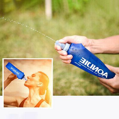 Collapsible Soft Flask Squeeze Outdoor Sports Running Drink 