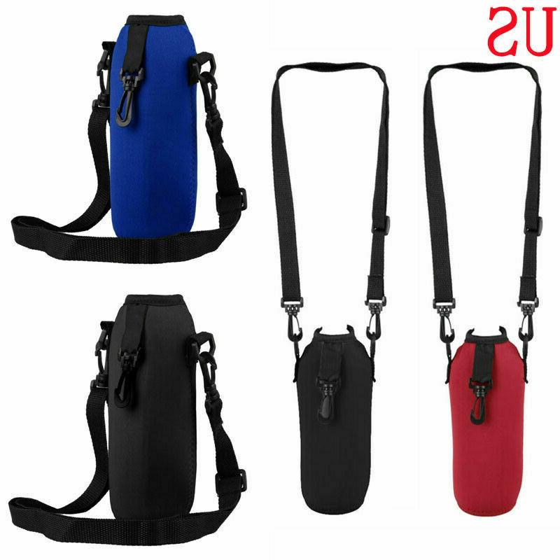 Outdoor Water Bottle Carrier Insulated Cup Bag Hiking Belt H