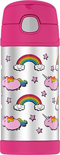Thermos Funtainer 12 Ounce Bottle, Fat Unicorn