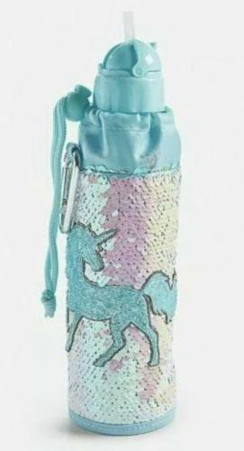 Justice Girl's MERMAID Sleeved Water Bottle New with Tags