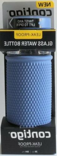 Contigo Glass Water Bottle with Quick-Twist Lid & Silicone B