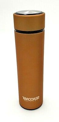Gold Double Wall Insulated Stainless Steel Coffee, Tea, Wate