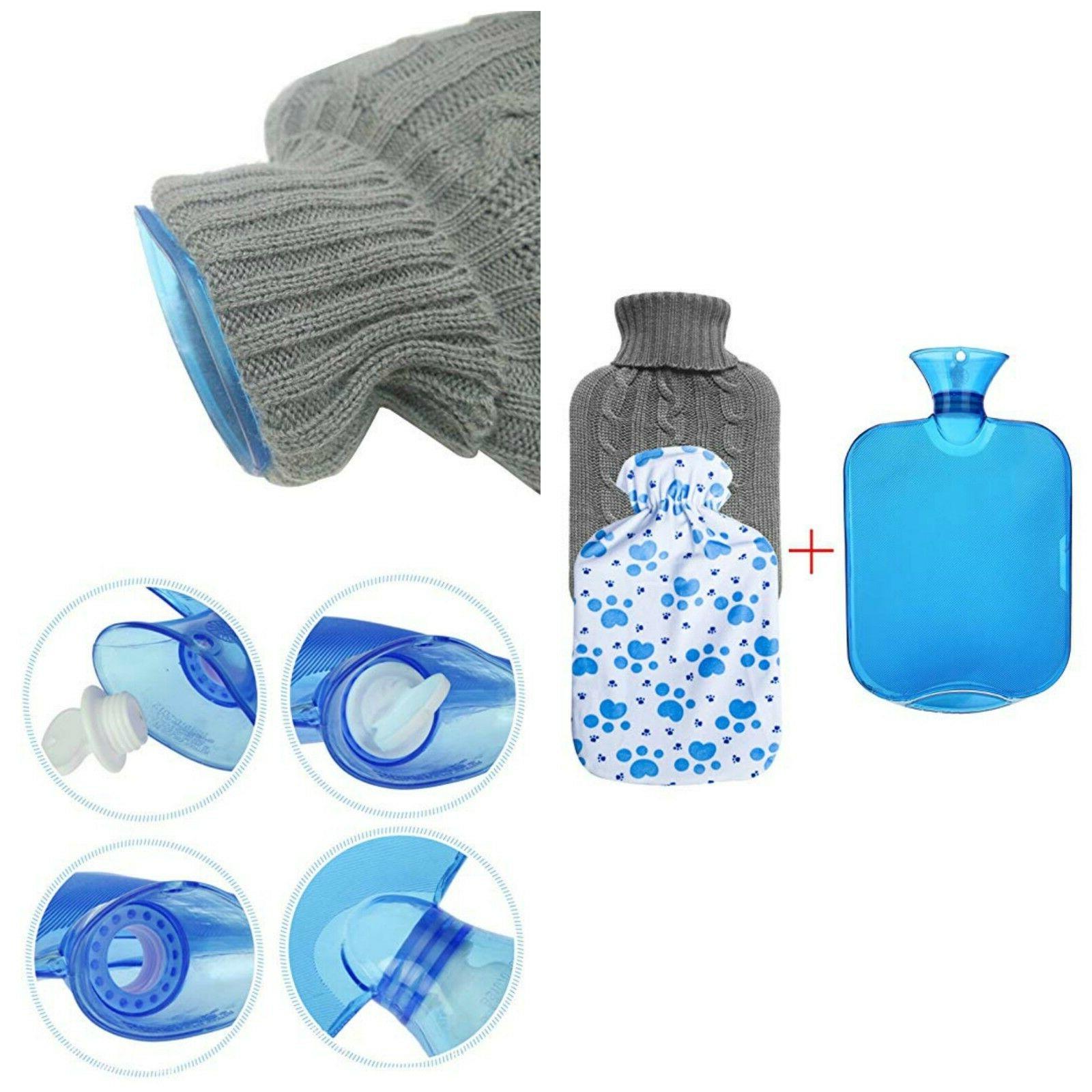 Hot Water Bottle Knit Cover Warm Compress Bag Relaxing Heat 