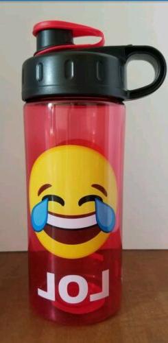 Cool Gear Kids Water Bottle 16 Oz BPA Free Design Emoji LOL