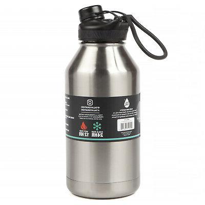 Stainless Steel 64 Oz Hot Cold Water Bottle Double Wall Vacu