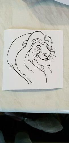 Lion king Mufasa  decal sticker Water bottle/ glass etc