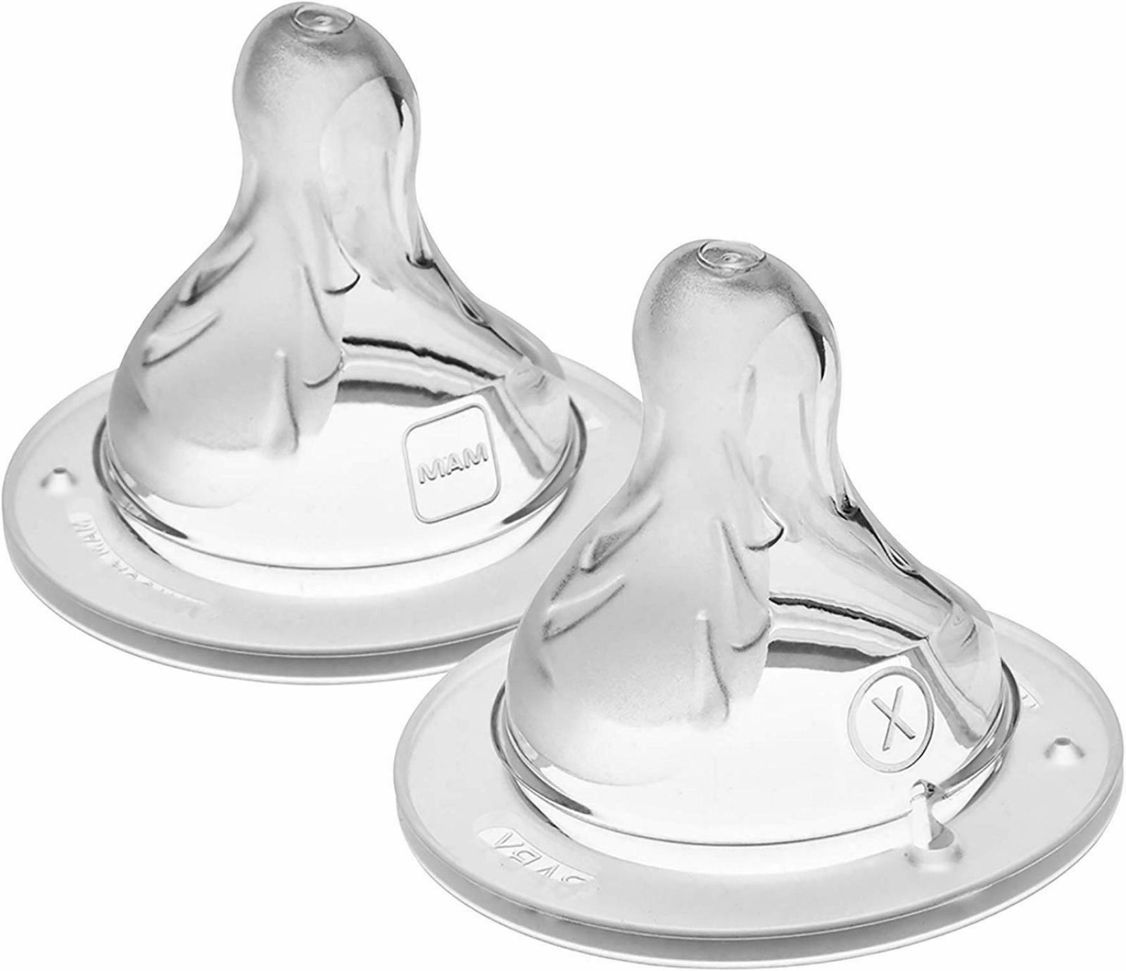 MAM Bottle Nipples Level 4 X-Cut Extra Fast Flow Nipple, 6+ 