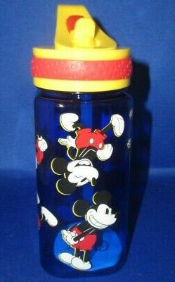 DISNEY MICKEY MOUSE AUTHENTIC 16OZ WATER BOTTLE WITH BUILT I