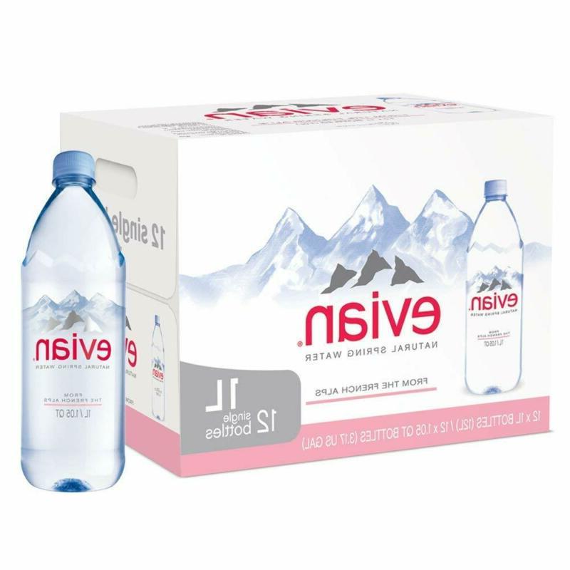 Evian Natural Spring Water (One Case Of 12 Individual Bottle