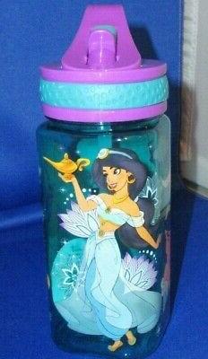 DISNEY PRINCESS JASMINE  AUTHENTIC 16OZ WATER BOTTLE WITH ST
