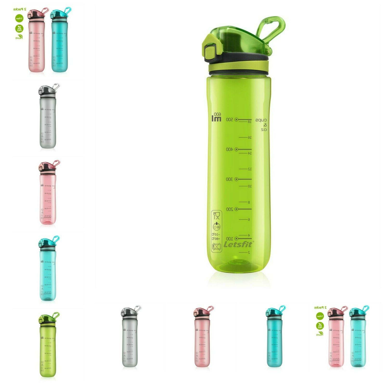 Sports Water Bottle With Locking Flip Flop Lid BPA Free Trit