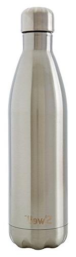 S'well Men's Large Stainless Steel Bottle, Silver Lining, On