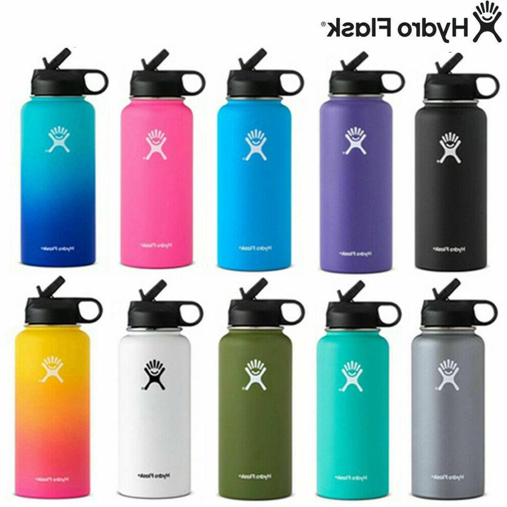 Hydro Flask Water Bottle Stainless Steel Thermos Straw Lid D