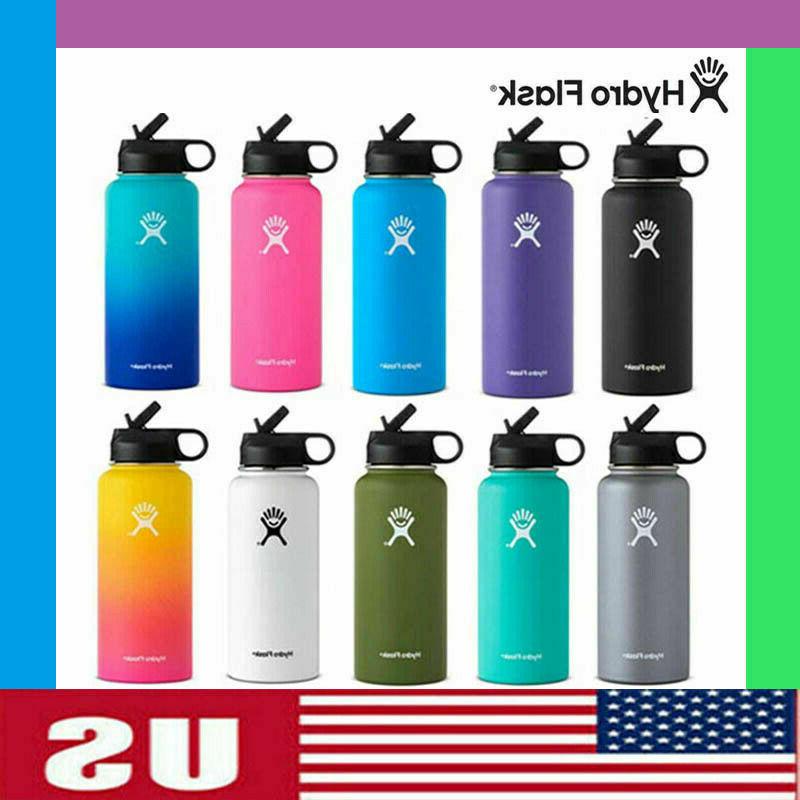 Hydro Flask Stainless Steel Water Bottle Thermos Straw Lid D