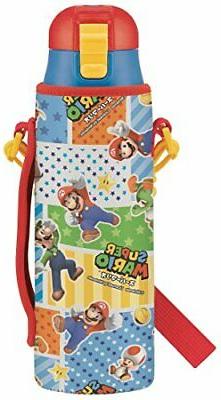 Skater thermos water bottle 580ml with bottle cover Super Ma