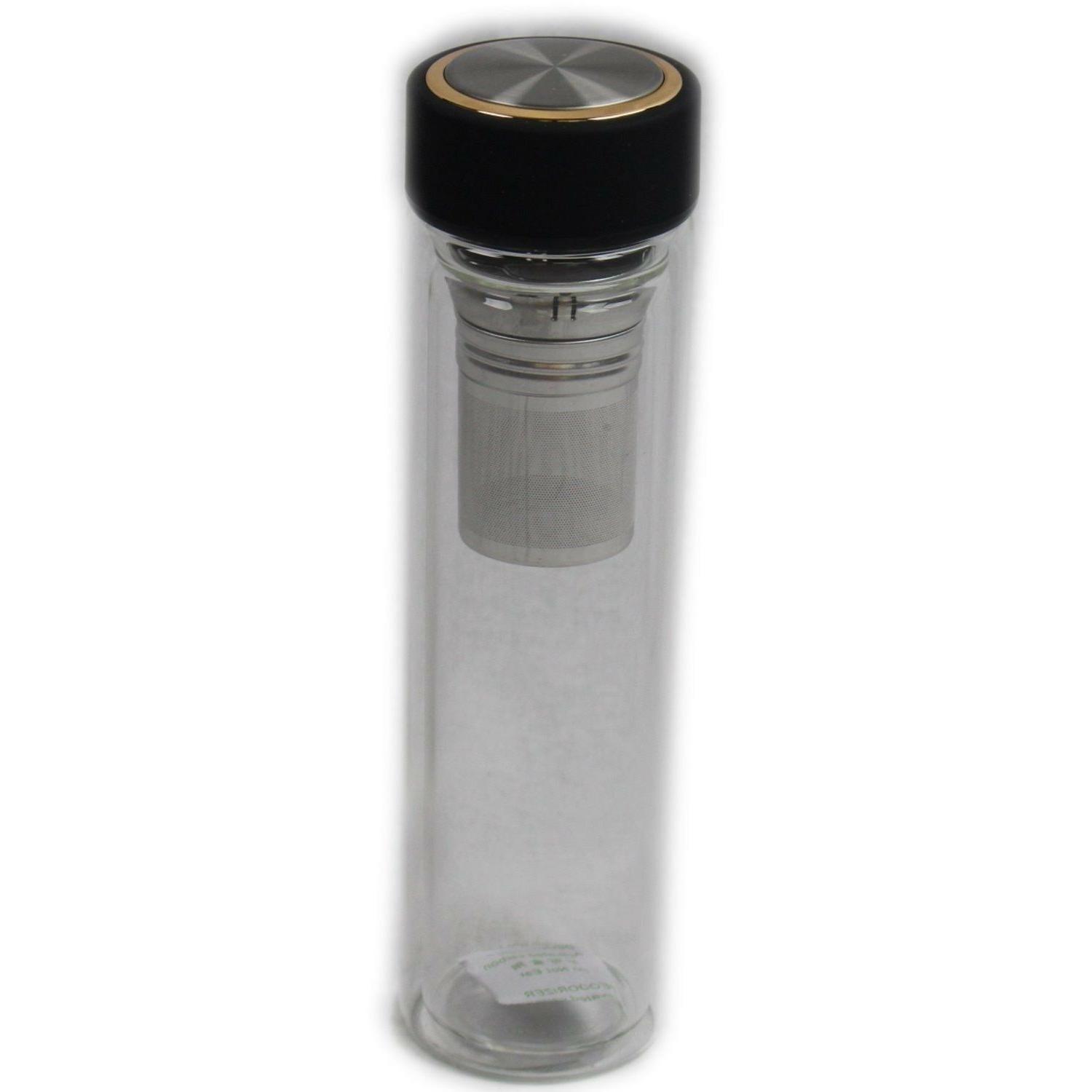 Travel Tea Infuser Glass Bottle Tea Tumbler Loose Leaf Stain