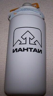 Nathan Tritan BIG SHOT 32oz/1L Water Bottle WHITE/BLACK ~ NW