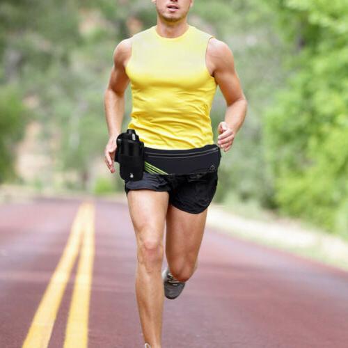 Sport Belt Waist Pack Pouch Water Bottle Holder Black Bag Fo