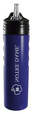 University of Notre Dame-24oz.  Water Bottle with Straw-Silv