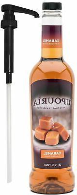 Upouria Caramel Flavored Syrup 100% Vegan, Gluten-Free, 750m