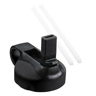 Water Bottle Flip Top Spout Double Straw Cap Lids Replacemen