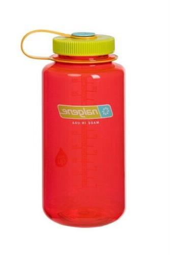 Nalgene Wide Mouth 32oz Loop Top Water Bottle Pomegranate w/