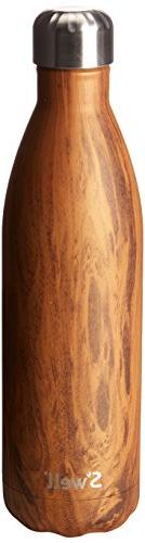 S'well 'Wood Collection - Teakwood' Stainless Steel Water Bo