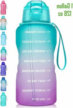 Giotto Large 1 Gallon/128oz Motivational Water Bottle with T