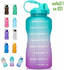 Giotto Large 1 Gallon/128oz Motivational Water Bottle with T