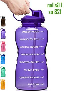 Giotto Large 1 Gallon/128oz Motivational Water Bottle with T