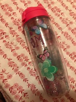 Tervis Large Water Bottle Tumbler With Pink Lid MOM NEW Flor