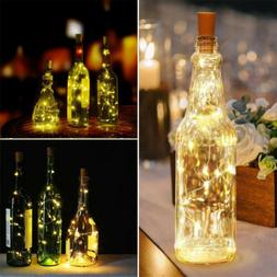 LED Wine Bottle Lights with Cork Battery Operated Starry Lig