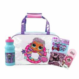 LOL Surprise Sequins Duffle Bag W/ Watch Water Bottle & Girl