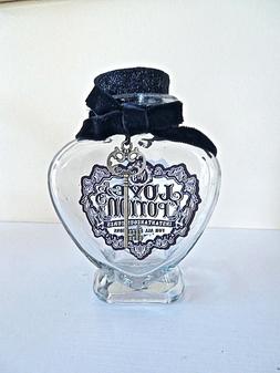 LOVE POTION NO. 9 HALLOWEEN BOTTLE Clear Glass w/ Metal Key 