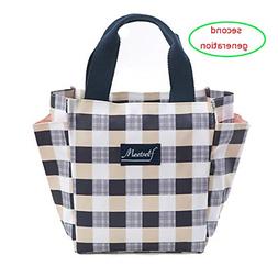 Lunch Bag Box Tote Handbag with Water Bottle Holder for Wome