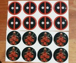 MARVEL DEADPOOL Epoxy Stickers 1 inch round for Bottle Cap a