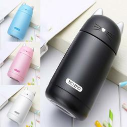 Mini Vacuum Mug Cute Cat Kid Thermos Stainless Steel Hot Wat