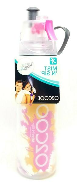 O2Cool MIST 'N SIP Insulated Water Bottle Mister Spray Mist 