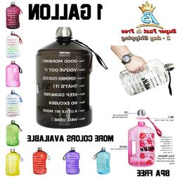 Motivational Fitness Workout Large Water Bottle With Time Ma