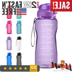 4Aminla Motivational Water Bottle 2.2L/64Oz Half Gallon Jug 