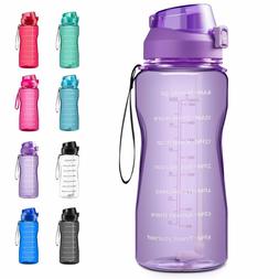 Motivational Water Bottle 2.2L Half Gallon Jug with Straw an