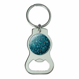 Mystical Owl Flower Pattern with Bugs Bottle Opener Keychain
