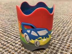 NAMESTAR PVC Cute Cars/Trains Water Bottle Wrap for Kids, Cr