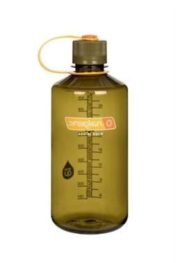 Nalgene Narrow Mouth 32oz Loop Top Water Bottle Olive w/Brow