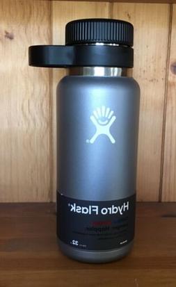 New 32 Oz Hydro Flask Growler Graphite Gray Water Bottle Bev