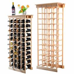 New 44 Bottle Wood Wine Rack Storage Display Shelves Kitchen