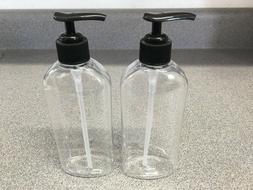 NEW 8 oz Clear OVAL PLASTIC Bottle with Pump   $7.50 - 10.50